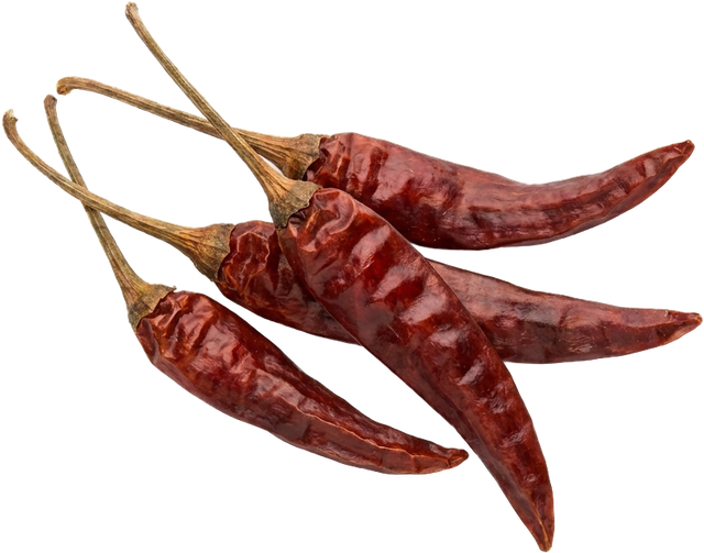 Sun-dried Thai chilies